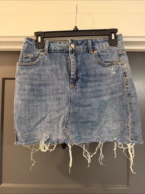 wild fable Light Blue Distressed Denim Summer Skirt